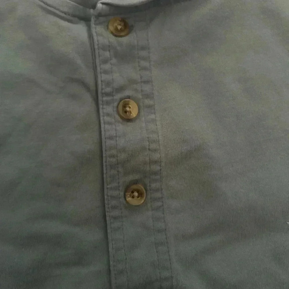 Men’s LL Bean Long Sleeve Blue Henley Size Medium - Picture 3 of 4
